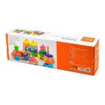 Дерев'яна каталка-поїзд Viga Toys Барвисті кубики (50089)