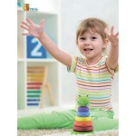 Дерев'яна пірамідка Viga Toys Жабка (50258)