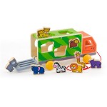 Дерев'яна каталка-сортер Viga Toys  Вантажівка зі звірятами (50344)