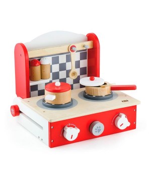 Дитяча плита Viga Toys з посудом, складна (50232)