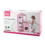 Дитяча кухня Viga Toys з дерева, біло-рожева (50111)