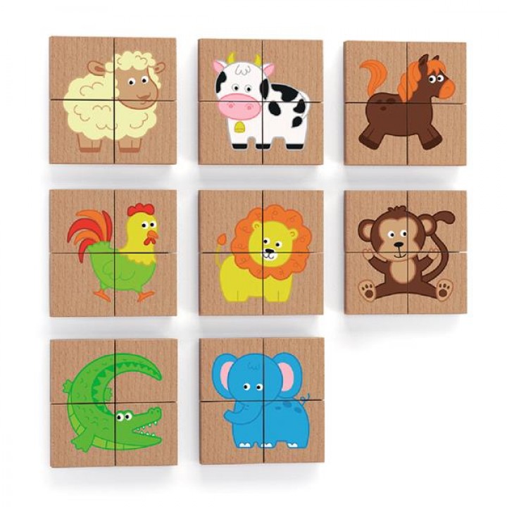 Магнітні пазли Viga Toys Звірятка, 32 ел. (50722FSC)