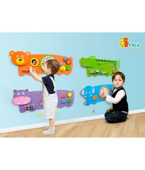 Бізіборд Viga Toys Бегемотик (50470FSC21)