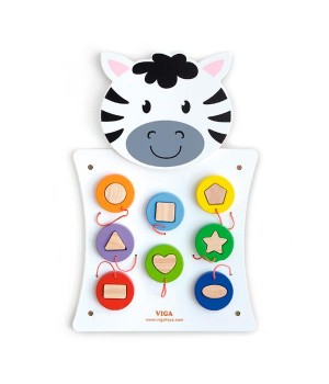 Бізіборд Viga Toys Зебра з фігурками (5068121)