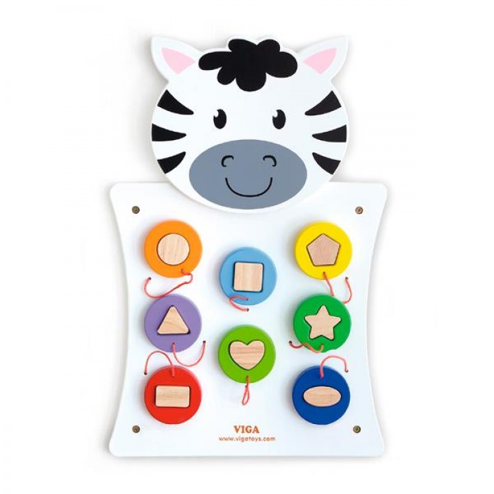 Бізіборд Viga Toys Зебра з фігурками (5068121)