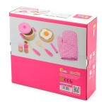 Дитячий кухонний набір Viga Toys Іграшковий посуд із дерева, рожевий (5011621)