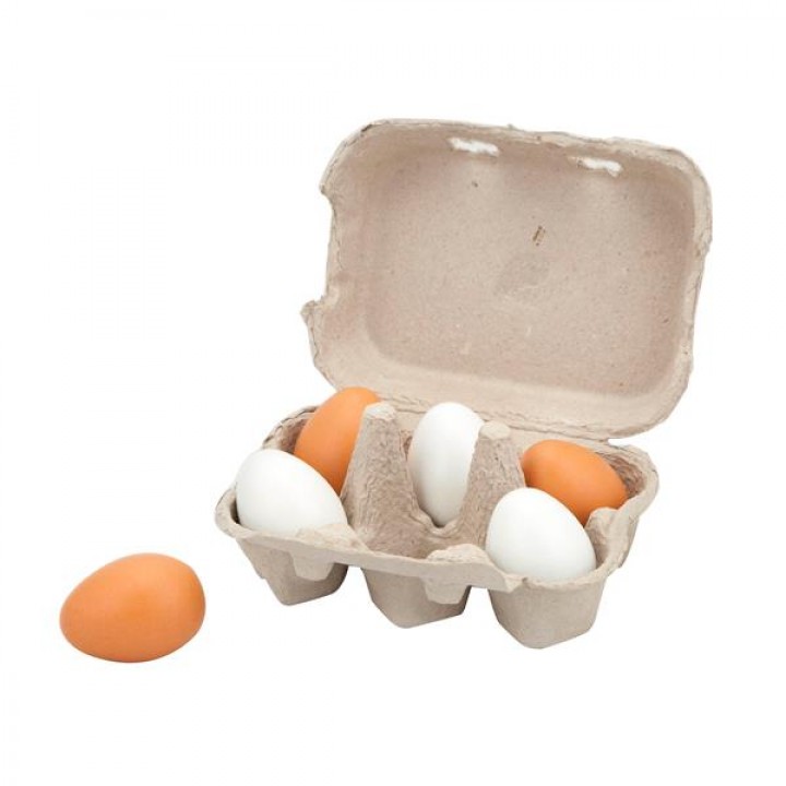 Іграшкові продукти Viga Toys Дерев'яні яйця в лотку, 6 шт. (5922821)