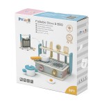 Дитяча плита Viga Toys PolarB з посудом і грилем, складна (4403221)