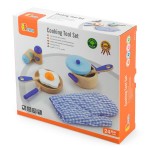 Дитячий кухонний набір Viga Toys Іграшковий посуд із дерева, блакитний (5011521)