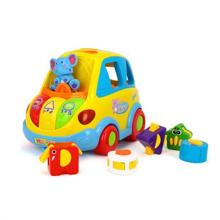 Музична машинка-сортер Hola Toys Розумний автобус (89621)