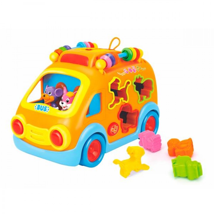 Музичний автобус-сортер Hola Toys зі звірятами (98821)