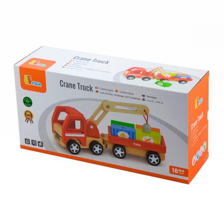 Дерев'яна іграшкова машинка Viga Toys Автокран (5069021)