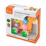 Дерев'яна каталка Viga Toys Коник із шестерінками (5097621)