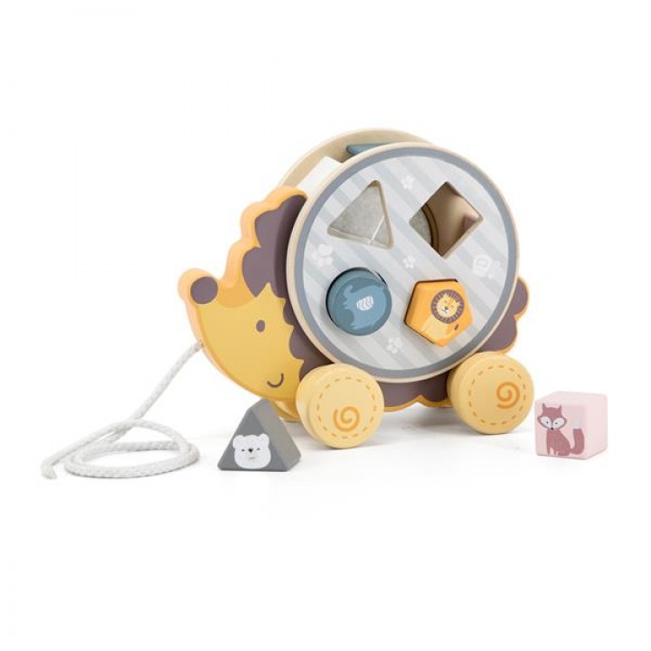 Дерев'яна каталка-сортер Viga Toys PolarB Їжачок (44025)