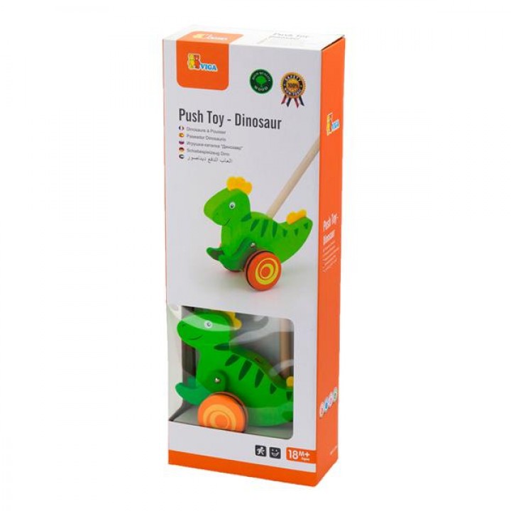 Дерев'яна каталка Viga Toys Динозаврик (5096321)