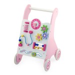 Дитячі ходунки-каталка Viga Toys з бізібордом, рожевий (5017821)