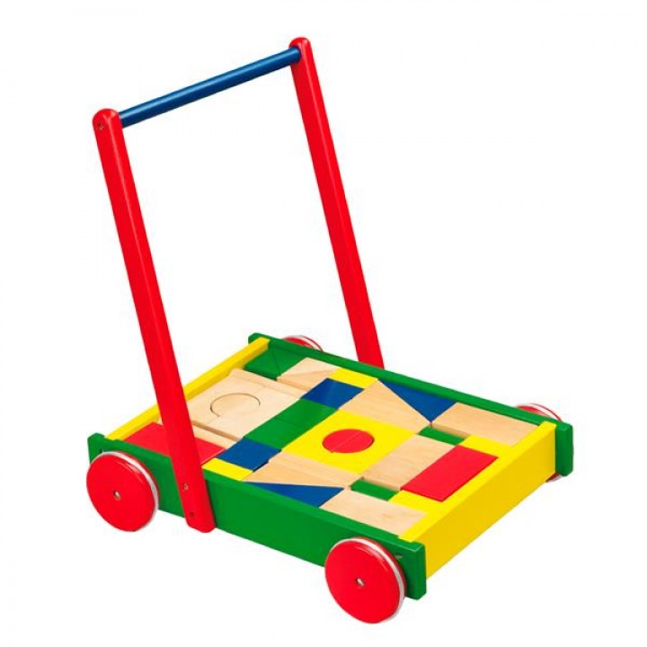 Дитячі ходунки-каталка Viga Toys Візок із кубиками (50306B21)