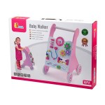 Дитячі ходунки-каталка Viga Toys з бізібордом, рожевий (5017821)