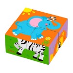 Дерев'яні кубики-пазл Viga Toys Звірята (5083621)