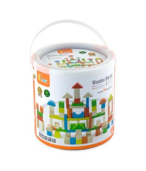 Дерев'яні кубики Viga Toys Кольорові блоки, 80 шт., 2,5 см (5033321)