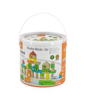 Дерев'яні кубики Viga Toys Зоопарк, 50 шт., 3 см (5028621)