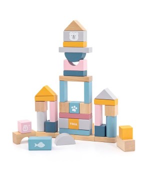 Дерев'яні кубики Viga Toys PolarB Пастельні блоки, 60 шт., 2,5 см (44010)