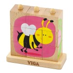 Дерев'яні кубики-пірамідка Viga Toys Комахи (5015821)