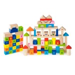 Дерев'яні кубики Viga Toys Алфавіт і числа 100 шт., 3 см (5028821)