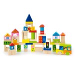Дерев'яні кубики Viga Toys Місто, 75 шт., 3 см (5028721)