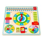 Дерев'яний календар Viga Toys з годинником (5987221)
