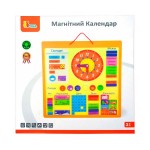 Магнітний календар Viga Toys з годинником, українською мовою (50377U21)