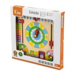 Дерев'яний календар Viga Toys з годинником (5987221)