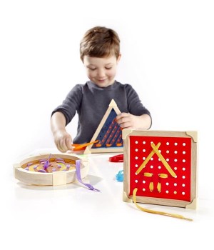Шнурівка Guidecraft Manipulatives Геометрія (G680121)