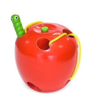 Дерев'яна шнурівка Viga Toys Яблучко (5627621)