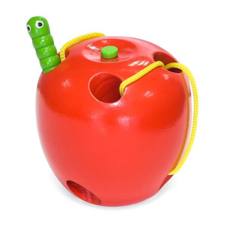 Дерев'яна шнурівка Viga Toys Яблучко (5627621)