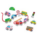 Дерев'яна шнурівка Viga Toys Автотранспорт (5985121)
