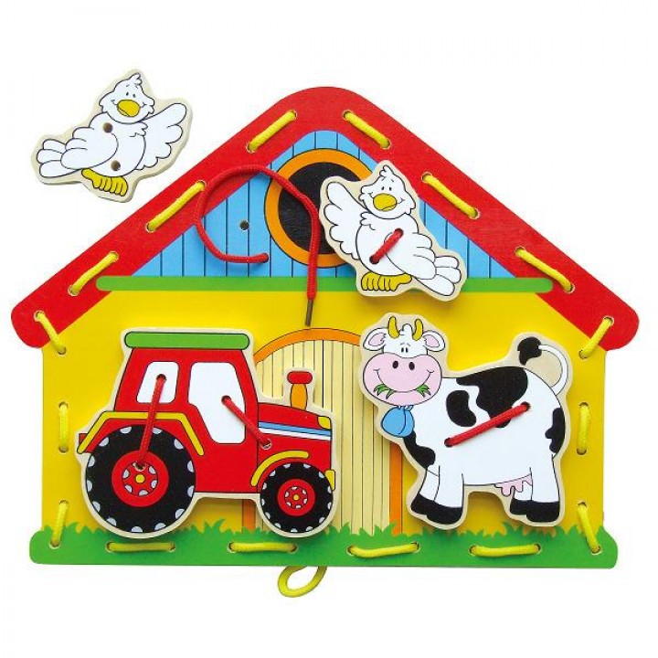 Дерев'яна шнурівка Viga Toys Весела ферма (59027)21