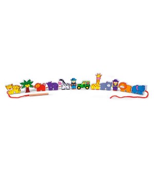 Дерев'яна шнурівка Viga Toys Зоопарк (5954921)