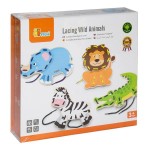 Дерев'яна шнурівка Viga Toys Африканські звірята (5132621)