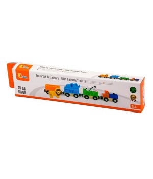 Набір для залізниці Viga Toys Поїзд-зоопарк (5082221)