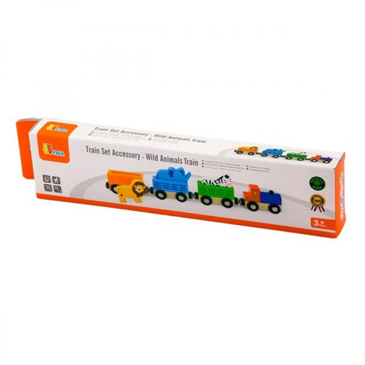 Набір для залізниці Viga Toys Поїзд-зоопарк (5082221)