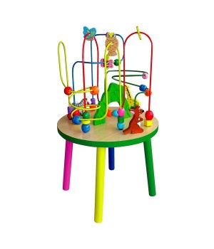 Дерев'яний ігровий центр Viga Toys Столик із лабіринтом (5897121)
