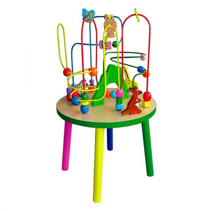 Дерев'яний ігровий центр Viga Toys Столик із лабіринтом (5897121)