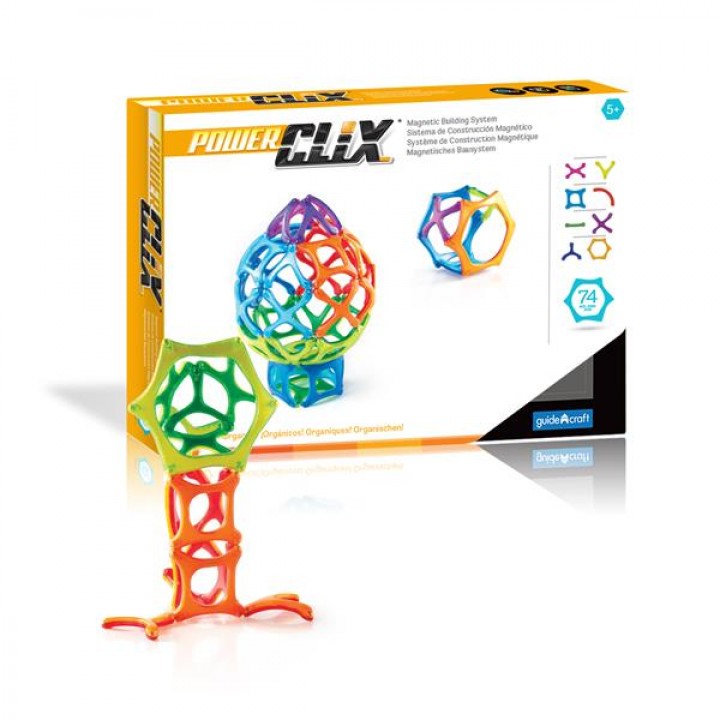 Магнітний конструктор Guidecraft PowerClix Organics, 74 деталі (G943221)