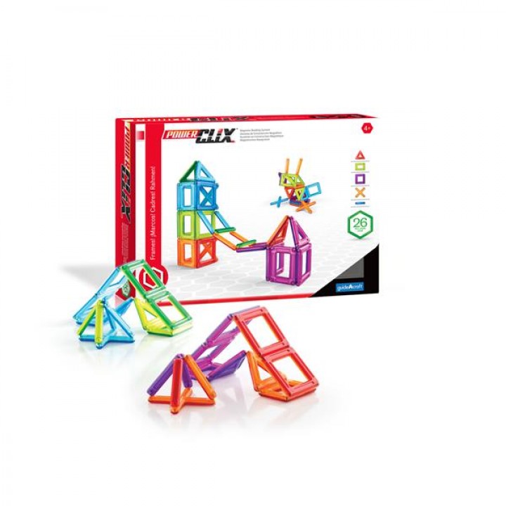 Магнітний конструктор Guidecraft PowerClix Frames, 26 деталей (G9199)-7454