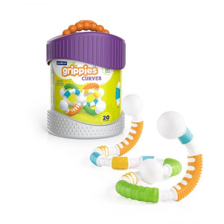 Магнітний конструктор Guidecraft Grippies Curves, 20 деталей (G831921)