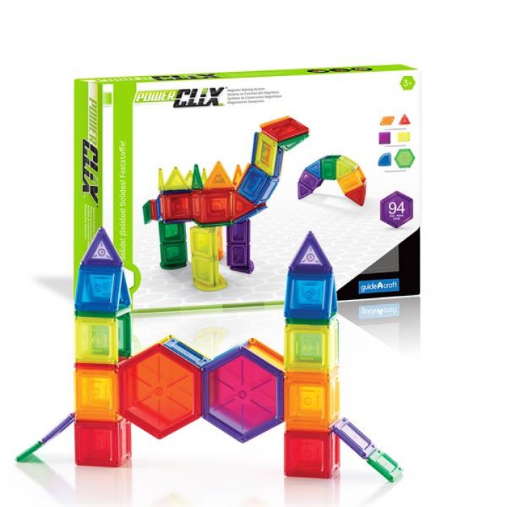 Магнітний конструктор Guidecraft PowerClix Solids, 94 деталі (G942321)