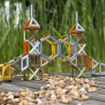 Магнітний конструктор Guidecraft PowerClix Frames Natural, 74 деталі (G920421)