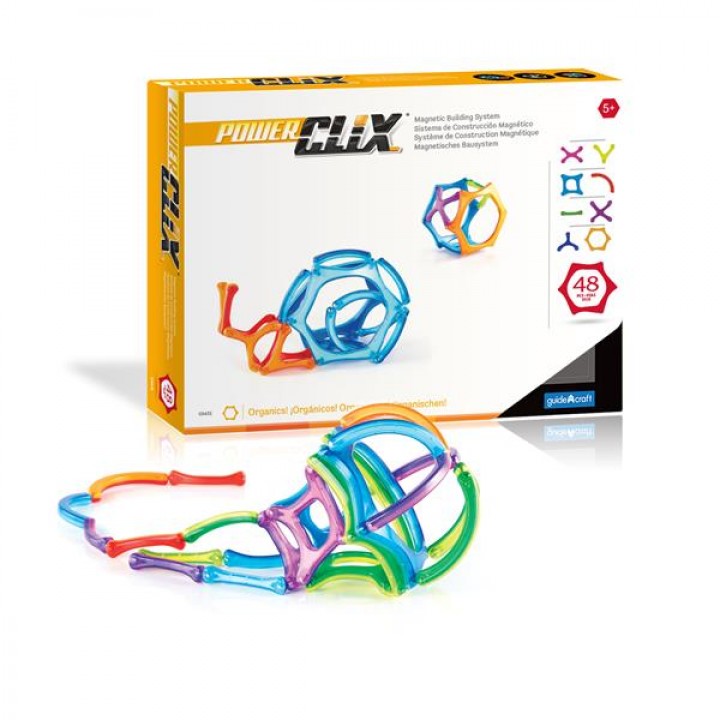 Магнітний конструктор Guidecraft PowerClix Organics, 48 деталей (G94312121)