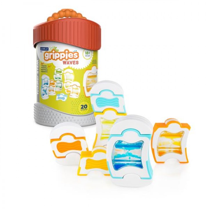Магнітний конструктор Guidecraft Grippies Waves, 20 деталей (G832321)